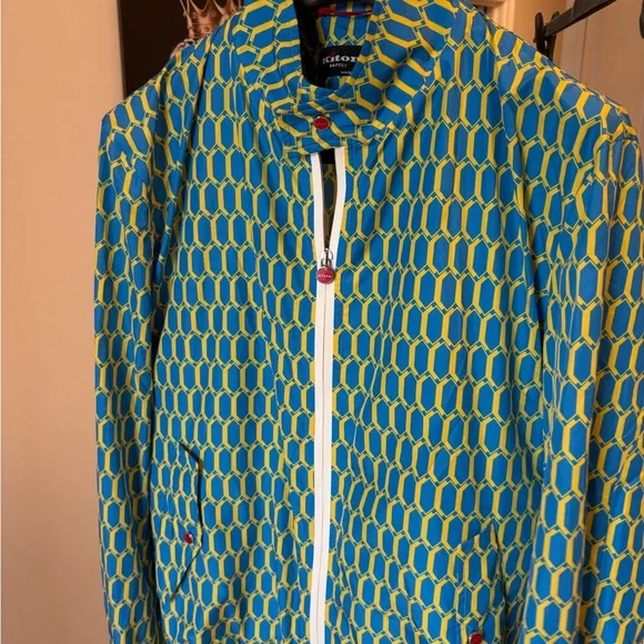 Kiton Blue and Yellow Patterned Jacket - Picture 3 of 6